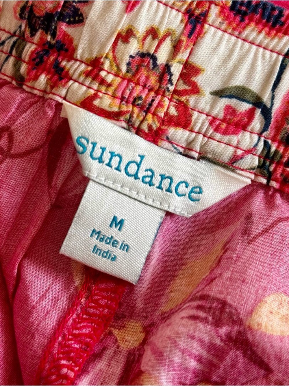 NWOT Sundance Kai Cotton Pull On Shorts, Pink Punch Floral – Medium - Picture 7 of 7